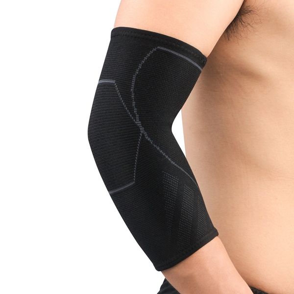 

women man 1pc sleeve anti slip knitted arms wrap cover protector fitness knee protector elbow pad, Black;gray