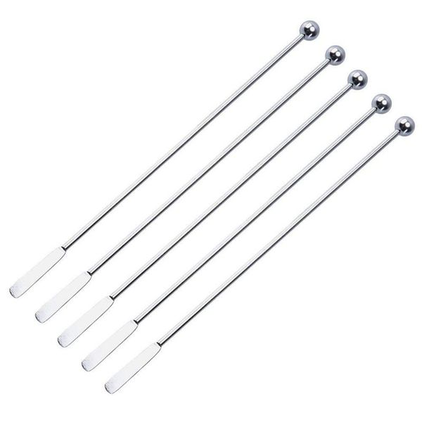 

20 pcs stainless steel coffee beverage stirrers stir cocktail drink swizzle stick 7.4 inch swizzle stick picks tools