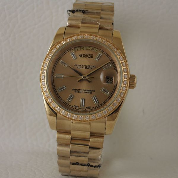 

2019 sunday calendar series luxury mens watches japan automatic mechanical sapphire luxury wristwatches fg8, Slivery;brown