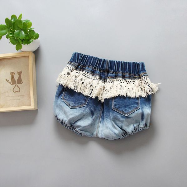 

fashion toddler kids girls tassel denim shorts baby trousers bottoms children clothing, Black
