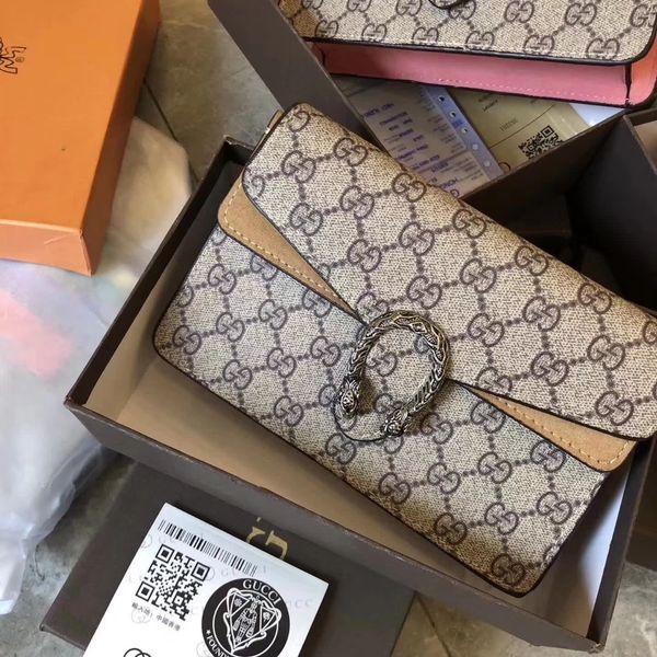 

the woman handbag crossbody leather pu fashion chain shoulder bag with box