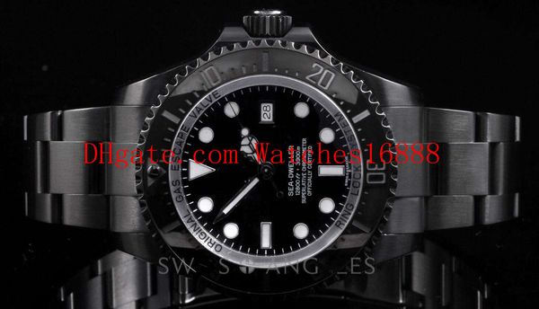 

sea dweller 44mm stainless steel black pvd date mechanical automatic movement watch 116660 mens wrist watch, Slivery;brown