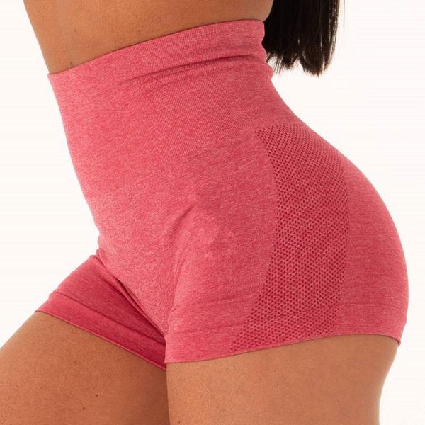 

yoga outfits women fitness sports shorts high waist compression running scrunch buworkout jogger for slim gym athletic, White;red