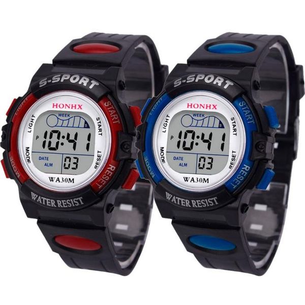 

man watch waterproof children boys digital led sports alarm date gift horloges mannen relojes inteligentes para hombre 2019, Slivery;brown