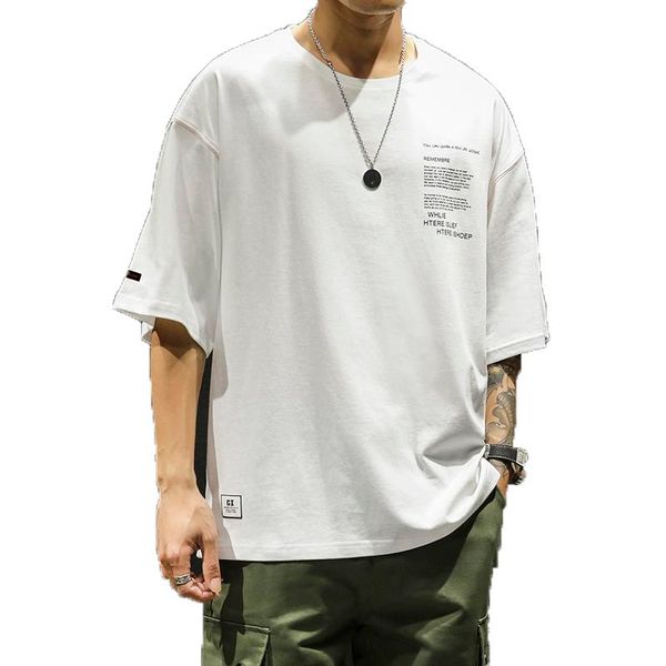 

men cotton t shirts men summer streetwear white t-shirt mens fashion clothing man tshirt male tee 3xl, White;black