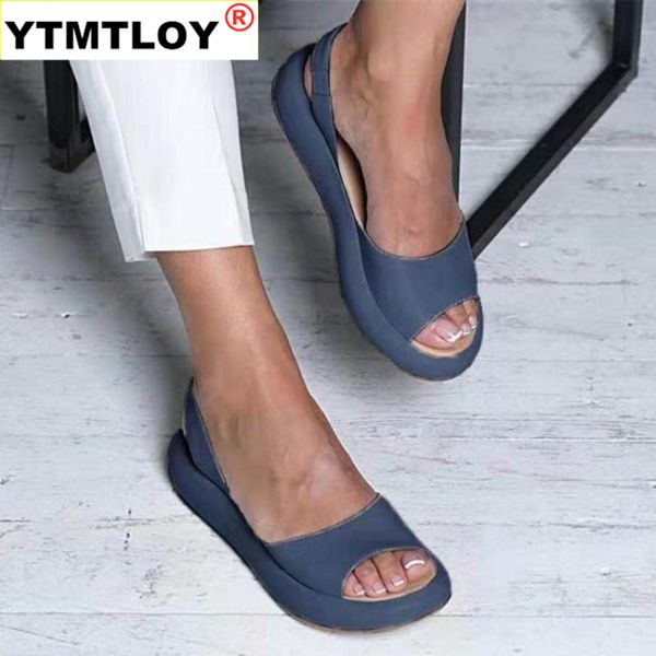 

new 2020 women sandals flip flops new summer fashion rome slip-on breathable non-slip shoes woman slides solid casual female 6, Black