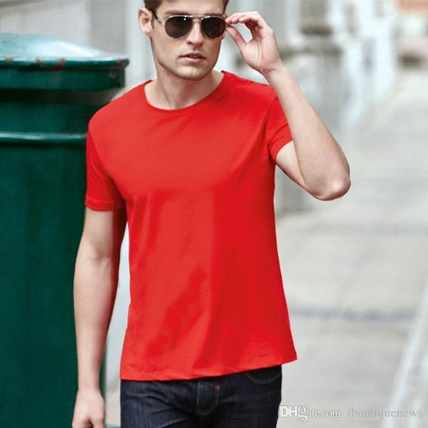 

19ss модный праздник высшего качества круглый вырез футболки чистый цвет хлопок мужские дизайнерские футболки красный, White;black