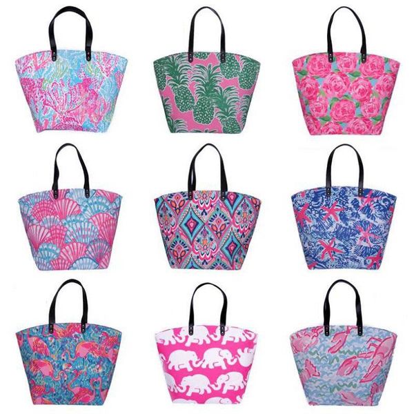 

2018 new shoulder bag for women beach bag storage canvas travel handbags flower printing ladies tote large capacity shopping bags fa2737