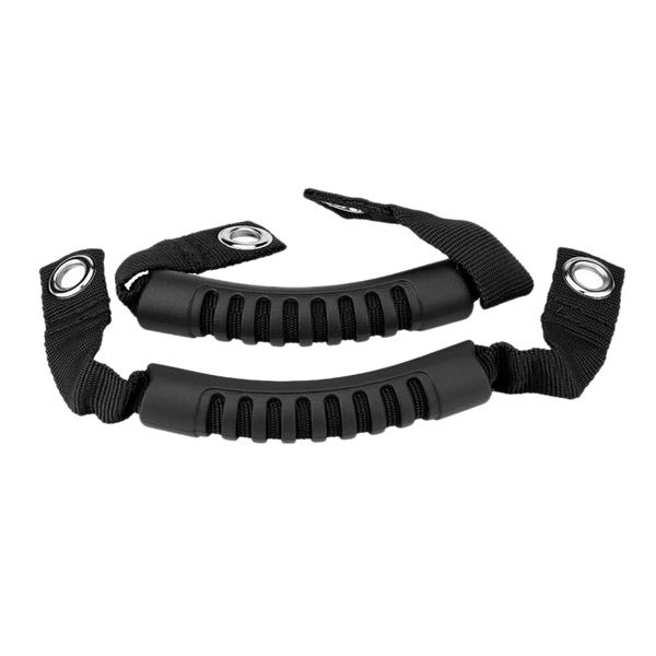 

2x car rear seat headrest handle set with hole rear seat anti-skid handlebar for wrangler 1995-2017 headrest