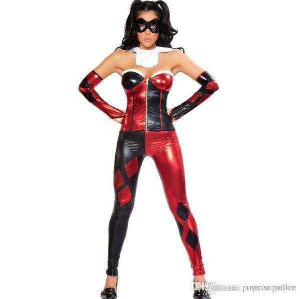 

цирковые костюмы женщины halloween дизайнер клоун bodysuits мода стиль костюма, Black;red