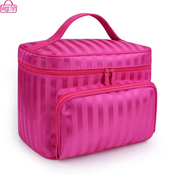 

magic fish zippered dressing bags women travel large capacity makeup bags cosmetic clothe storage