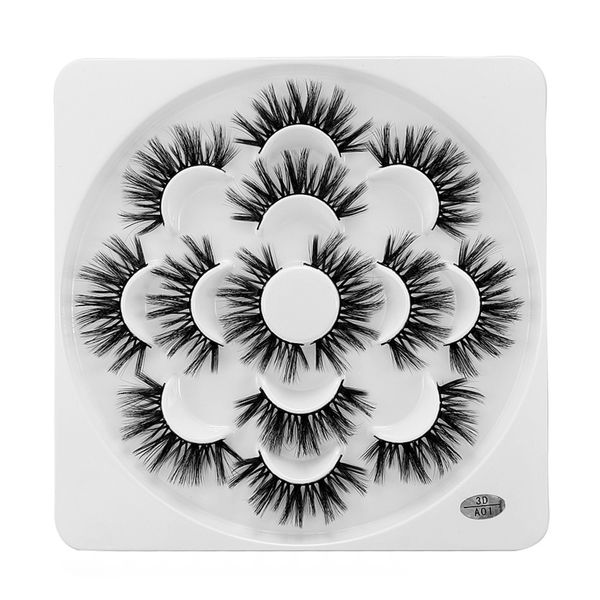 

4/7 pairs thick criss-cross 3d mink false eyelashes fluffy long eyelashesextension eye makeup handmade eyelashes cruelty-free