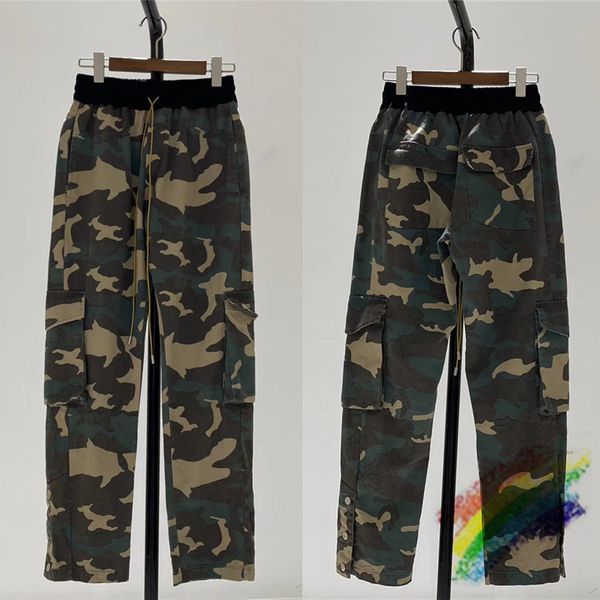 

camouflage pants men women 1 1 cargo pants multifunctional pockets overalls, Black