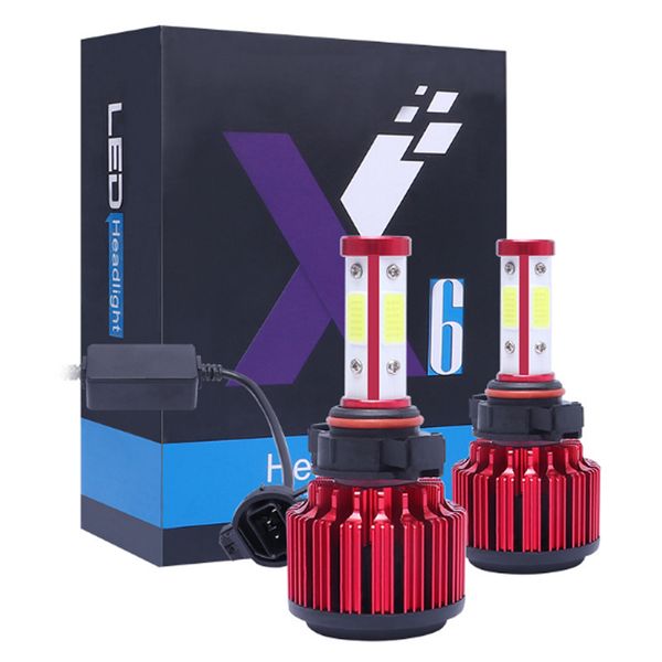 

high power 4 sides car headlight led h7 h4 light bulbs h11 h13 9005 12000lm 12v 6000k auto lamp