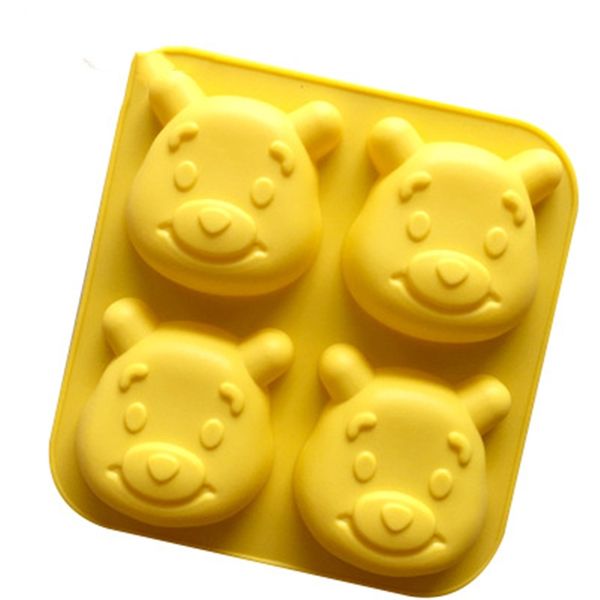 

3d silicone soap mold 4 cartoon bear moon cake mold bear kitchen baking tool diy handmade easy release mold easy to clean wh0183