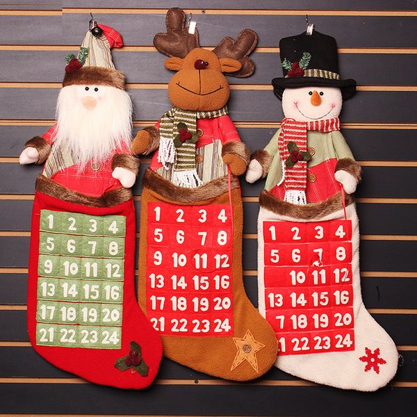 

christmas stocking socks santa sacks xmas advent calendar christmas decoration for wall door hanging drop regalos de navidad
