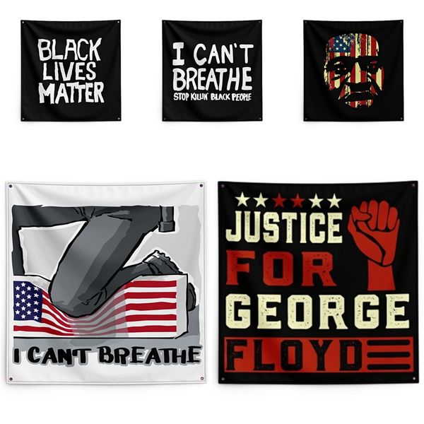 

george floyd printing tapestry black lives matter household wall banner 150*150cm #qa55675