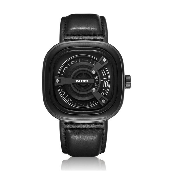

gorben leather band quartz watch wrist watches wristwatches business men and women clock gifts with box for option, Slivery;brown