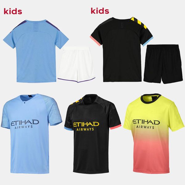 

thailand jesus de bruyne kun aguero 19 20 manchester soccer jersey city 2019 2020 sane jerseys football kit shirt men+ kids sets uniform, Black;yellow
