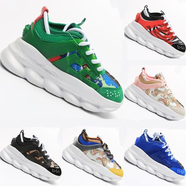 

2020 chain reaction mix tessuti and vitello kids sports shoes originals chain reaction kids buffer rubber heighten sneakers, Black