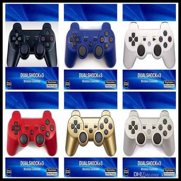 

P 3 controller wirele controller bluetooth game controller double hock for for play tation 3 p 3 joy tick gamepad with retail box