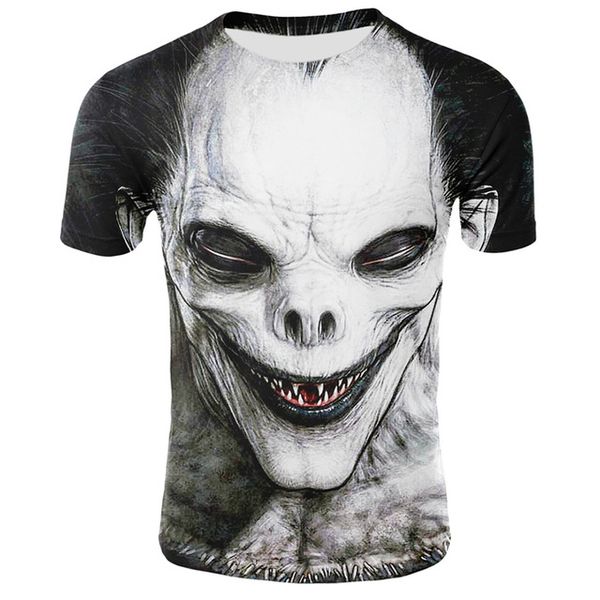 

dressing2020 casual 3d tshirt men harajuku clown printed t shirt halloween male tee shirts streetwear fashion men women tshirts summer, White;black