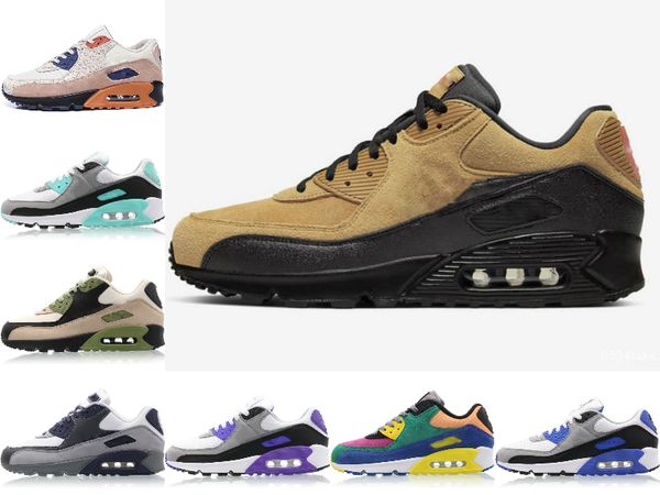 

высокое качество 90 кроссовки мужчины женщины желтый тройной черный белый микстейп be true bred мужские повседневные спортивные кроссовки на, Black