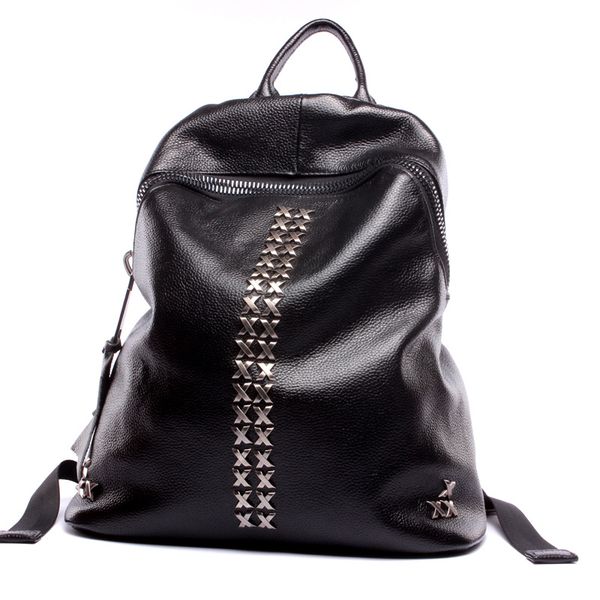 

fasion luxury backpacks genuine leather rivet shoulder school bags for teenagers girls lapbackpack waterproof travel bagpack lady's bag