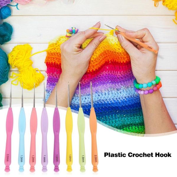 

1 set portable plastic crochet hook yarn storage container box needle kit home diy craft tools weaving sewing tools suit, Black