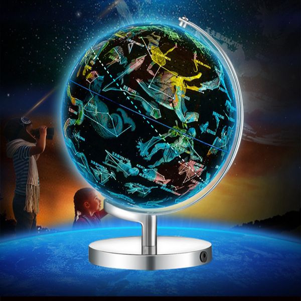 

usb led light 20cm world earth globe constellation luminous rotary map geography educational toy school teaching material desk decor