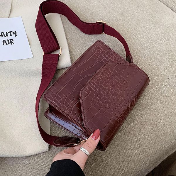 

stone pattern solid color pu leather crossbody bags for women 2020 mini shoulder messenger bag simple travel handbags