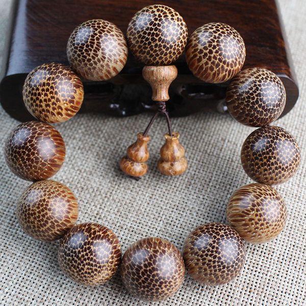 

snake scale wood beads bracelets buddhist prayer bracelets tibetan mala buddha beads bracelet bangle women men jewelry pulseira, Black