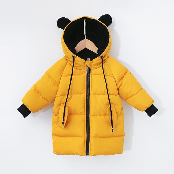 

the baby's long bear looks like a hooded padded jacket, Blue;gray