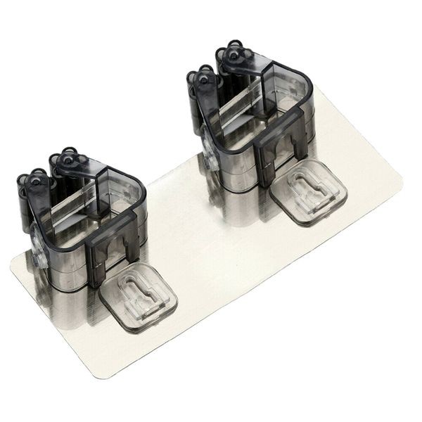 

wall mounted mop organizer holder brush broom hanger storage rack kitchen tool