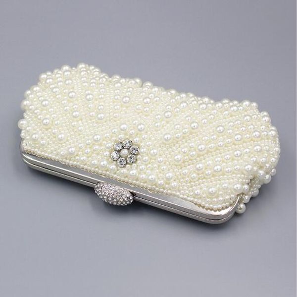 

Оптово женщин сумка две боковые из бисера Женская Pearl сцепления Вечерняя сумка из