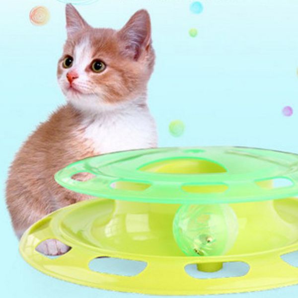 

cat activity toy crazy scratching toy turner scratcher board with ball chase