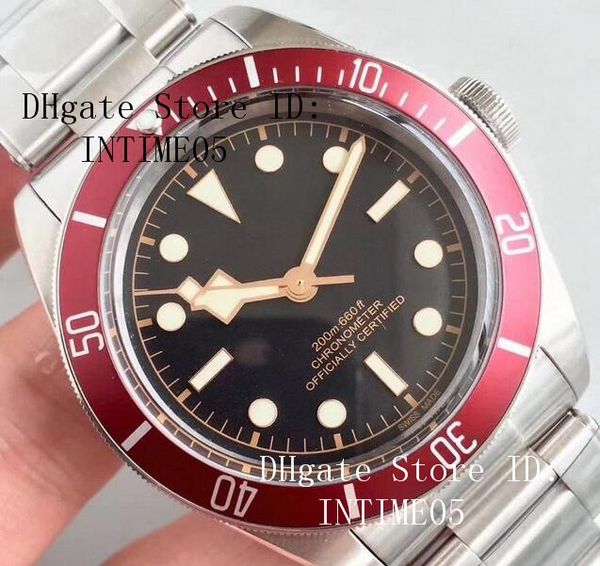 

4 styles luxury watches limited watches heritage black bay mens watches stainless steel automatic 2813 movement wristwatch m79230r m79230n, Slivery;brown