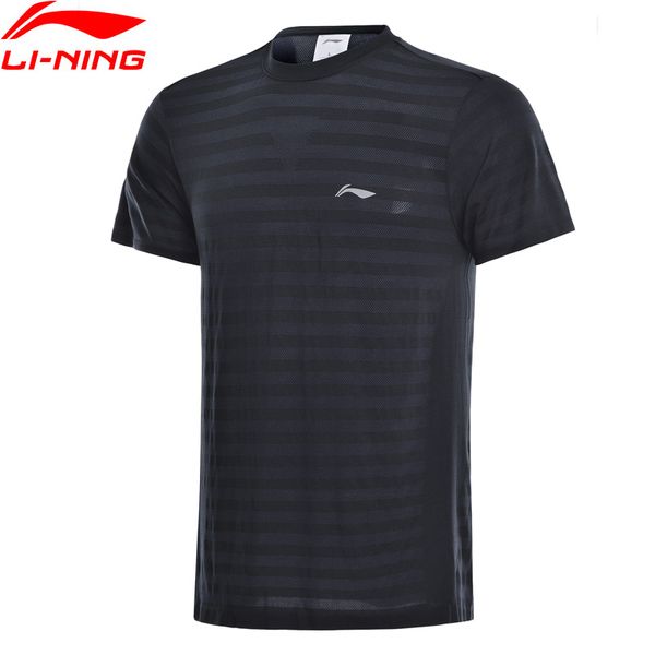 

men running series t-shirt 65% polyester 35% nylon seamless tee slim fit lining sports atsn191 mts2886, Black;blue