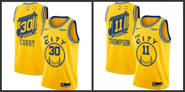 klay thompson jersey yellow