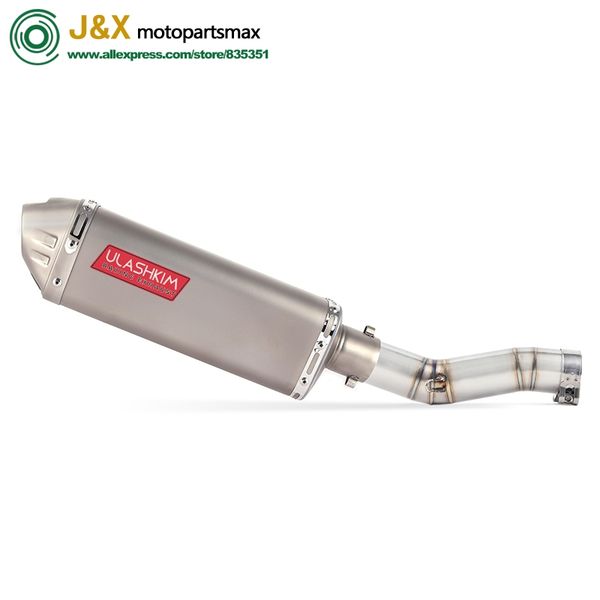 

motorcycle exhaust muffler full system middle link connector mid pipe slip on for gsx r600 r750 gsxr600 gsxr750 k7 2007
