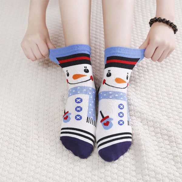 

2020 christmas santa claus socks women/men cotton short elk winter socks cartoon deer snow cute happy new year gift
