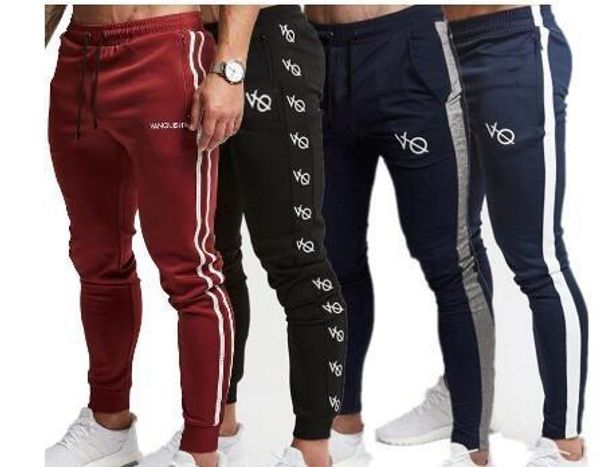 

brand 2020 new vanquish gyms men's joggers pants fitness casual fashion brand joggers sweatpants bottom snapback pants casual pants 9-c, Black