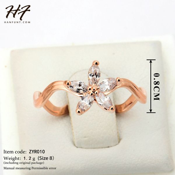 

lovely little flower & wave shape rings for wome girls multicolor crystal rose gold color ring for daily fashion jewelry r010, Slivery;golden