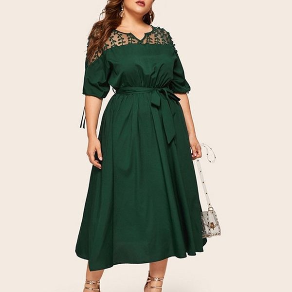 

women's dresses 2020 casual solid ropa mujer plus size vadim long sleeve lace up v-neck dress ankle-length vestidos de festa j08, Black;pink