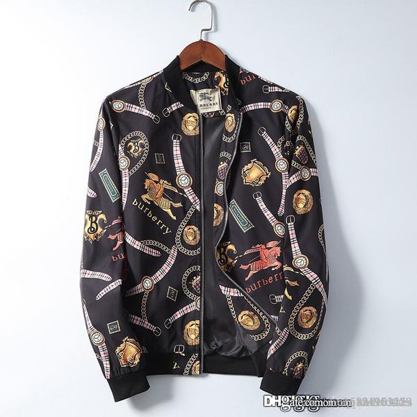 

new fashion designer mens jackets designer windbreaker zipper male clothing cotton mens luxury jackets outwear size m-3xl, Black;brown