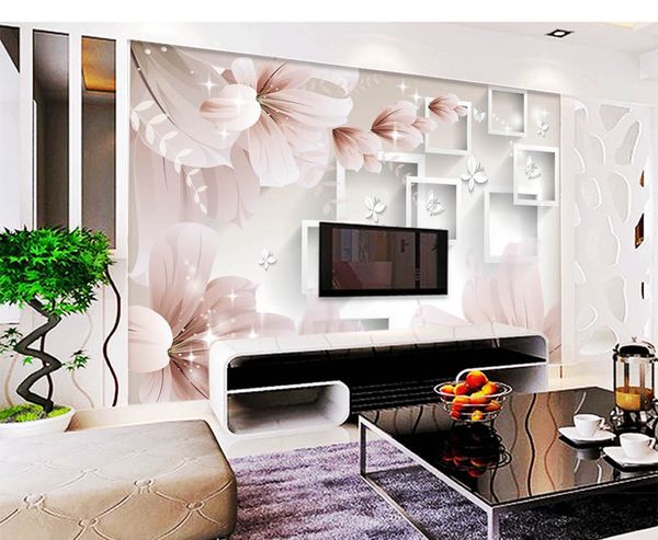 

p wallpaper 3d fantasy flower 3d stereo box living room bedroom background wall decoration wallpaper