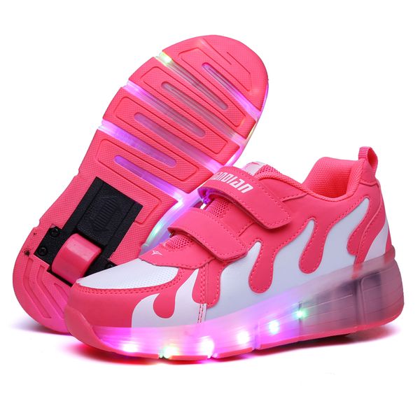 

Kids Shoes with LED Children Roller Skate Sneakers Heelys Wheels Glowing Led Light Up for Boys Girls Zapatillas Con Ruedas