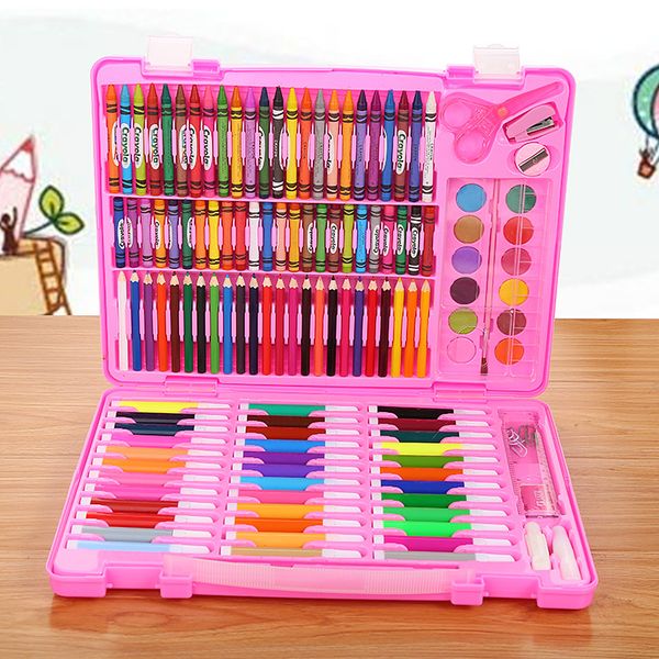 

150pcs colors art marker watercolor brush highlighter crayon set profession sketching drawing painting pens school supplies d40