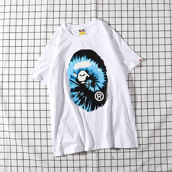 

tide brand short sleeved mens designer t-shirt luxury fashion casual t-shirt ape man printed t shirt cotton sports t-shirt, White;black