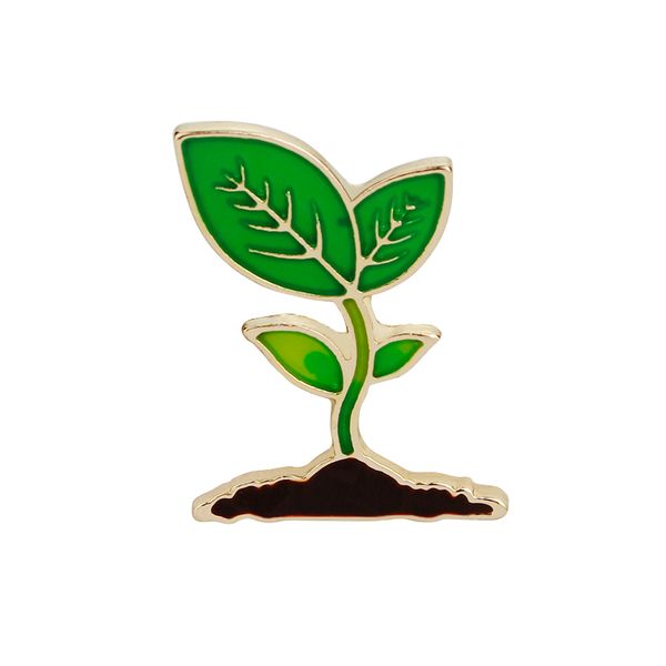 

fashion enamel pin cartoon cactus flower grass plant leaf brooch men broche jewelry potted brooches for women pins badge bag, Gray